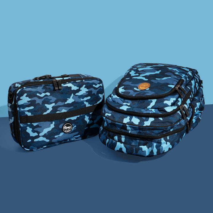 Small Insulated Lunch Bag Blue Camo