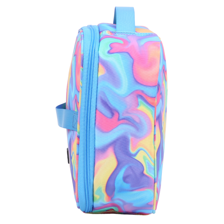 Insulated Lunch Bag Abstract Neon Waves