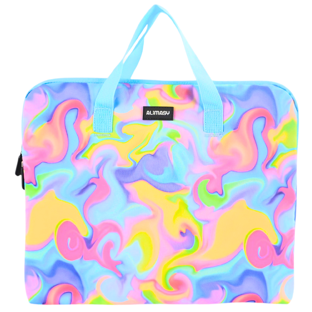 Library Bag 600D Abstract Neon Waves - PRE ORDER SHIPPING 9TH NOVEMBER 2026