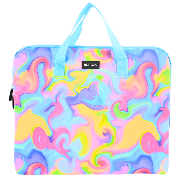 Library Bag 600D Abstract Neon Waves - PRE ORDER SHIPPING 9TH NOVEMBER 2026