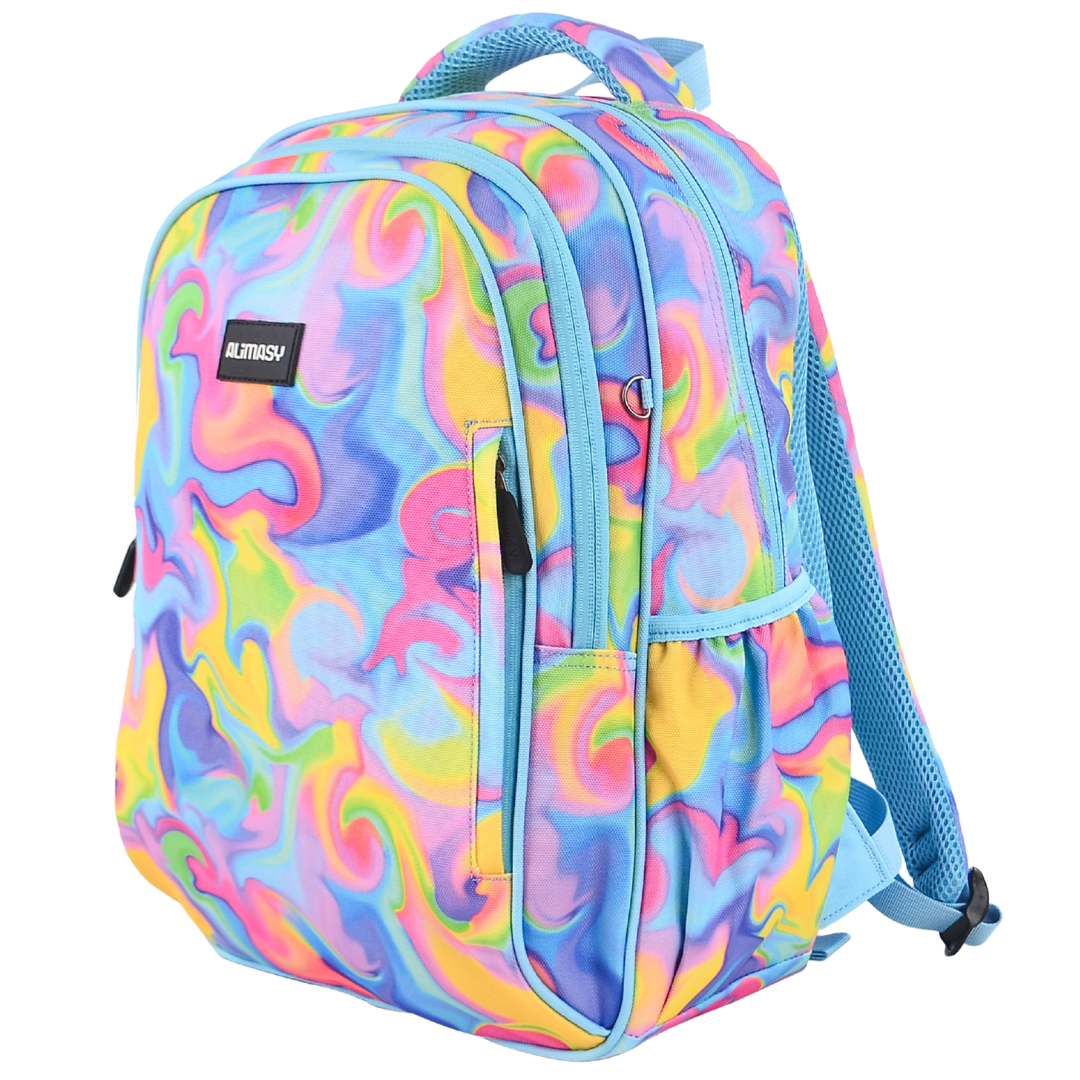Midsize Kids Backpack 900D Abstract Neon Waves - PRE ORDER SHIPPING 9TH NOVEMBER 2026