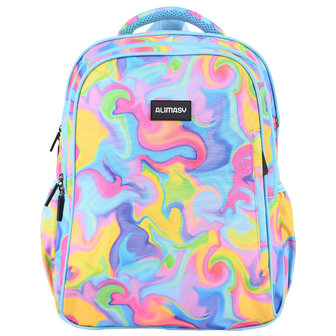 Midsize Kids Backpack 900D Abstract Neon Waves - PRE ORDER SHIPPING 9TH NOVEMBER 2026