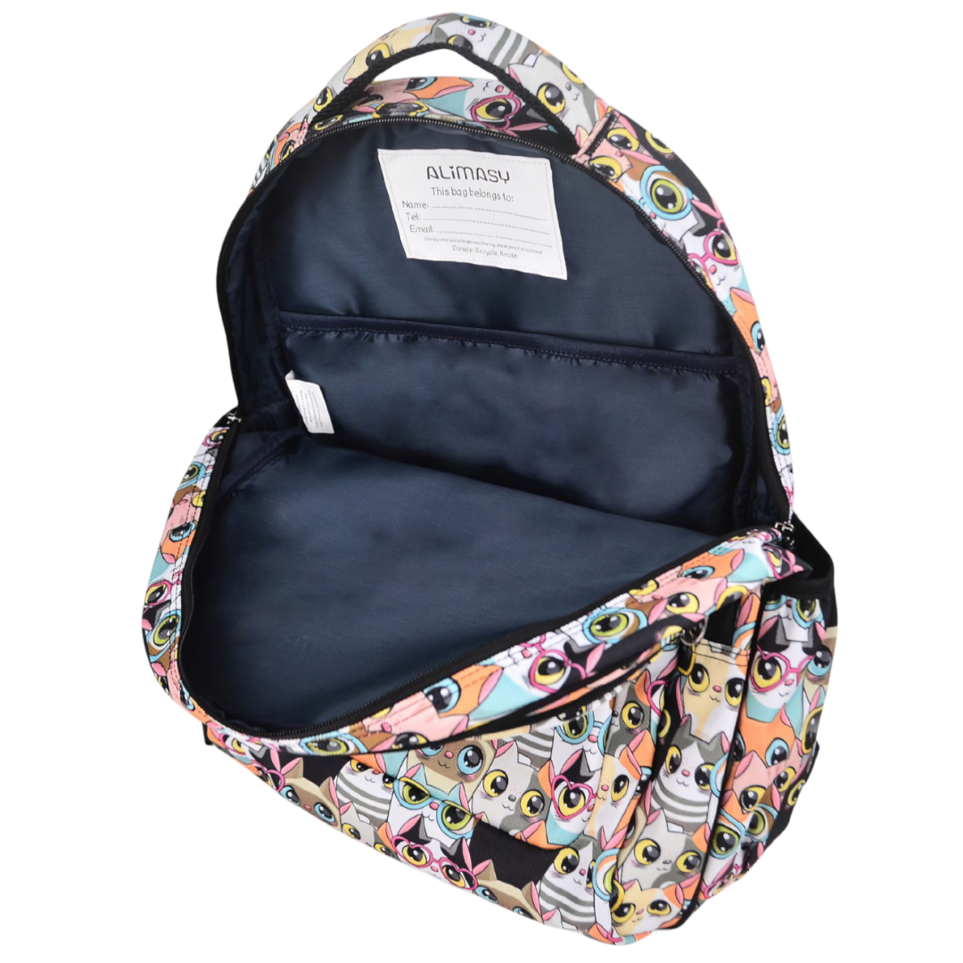Grand sac à dos Fleurs tropicales et palmiers