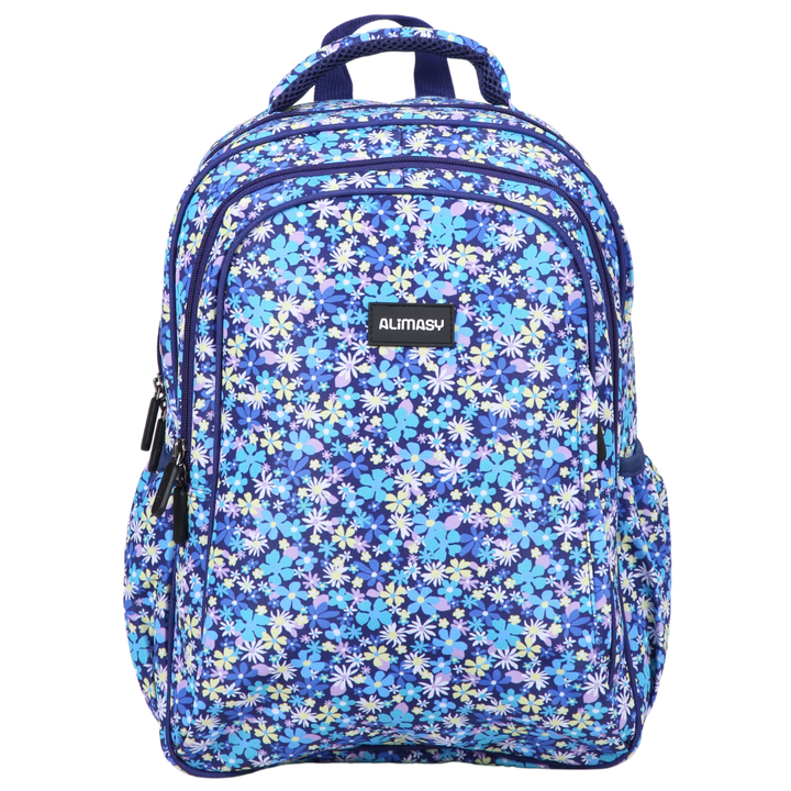 Ditsy Daisy Midsize Kids Backpack front view lightweight waterproof kinder preschool and primary school bag Australia NZ