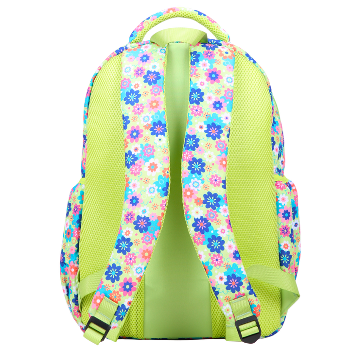 Green Floral Large Backpack