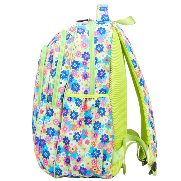 Green Floral Large Backpack