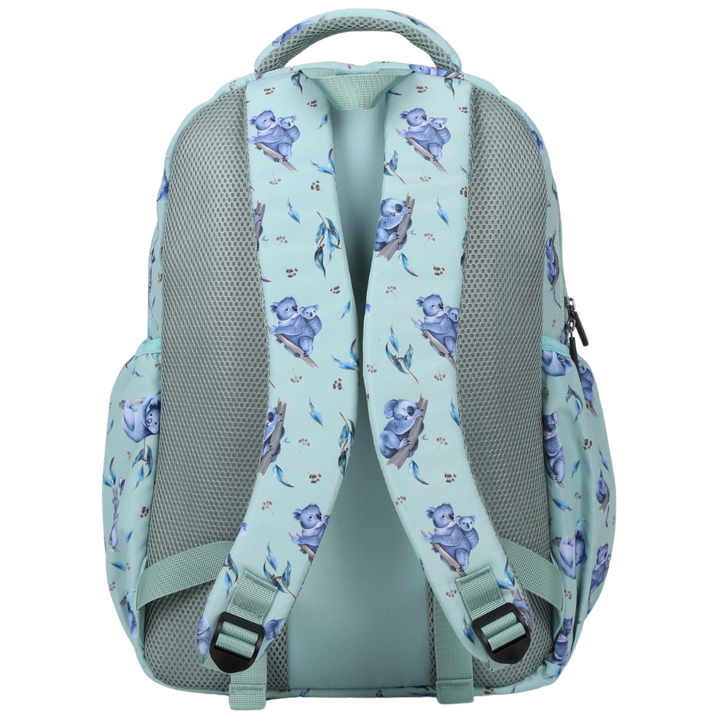 Back view of Koala Large School Backpack padded straps and breathable cushions for comfort