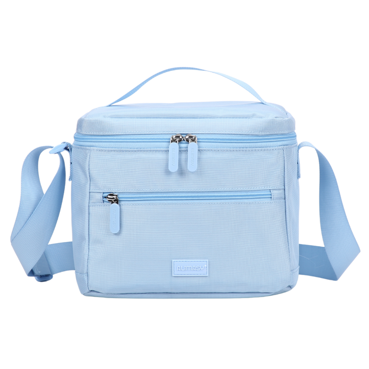 900D Tall Insulated Lunch Bag Light Baby Blue