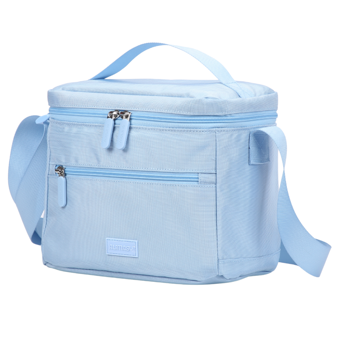 900D Tall Insulated Lunch Bag Light Baby Blue
