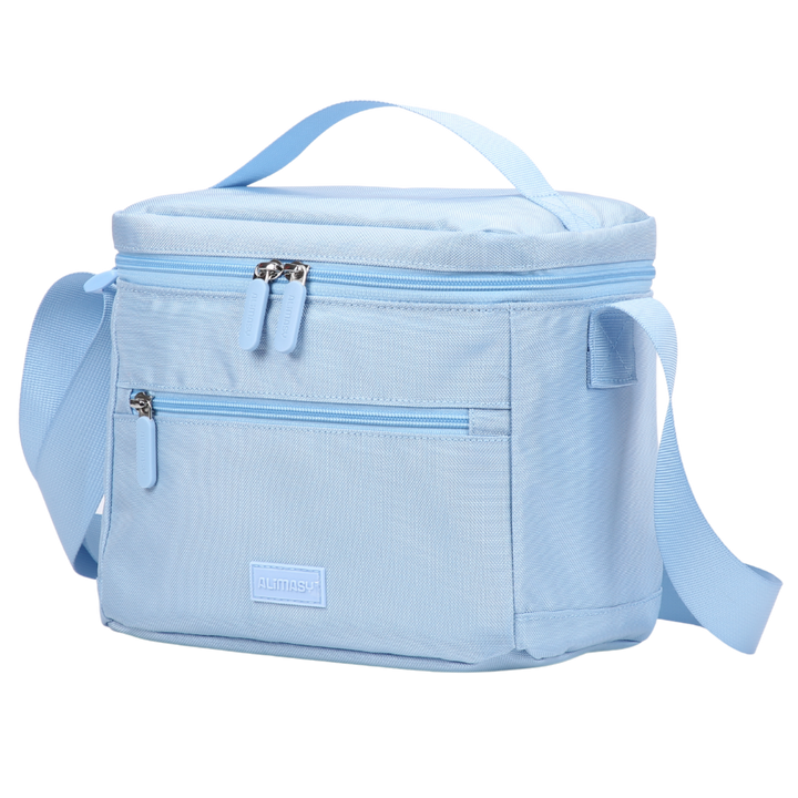 900D Tall Insulated Lunch Bag Light Baby Blue