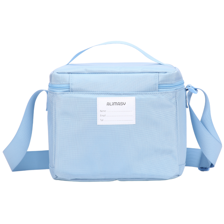 900D Tall Insulated Lunch Bag Light Baby Blue