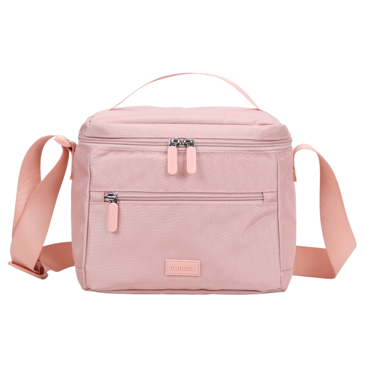 900D Tall Insulated Lunch Bag Blush Light Pink