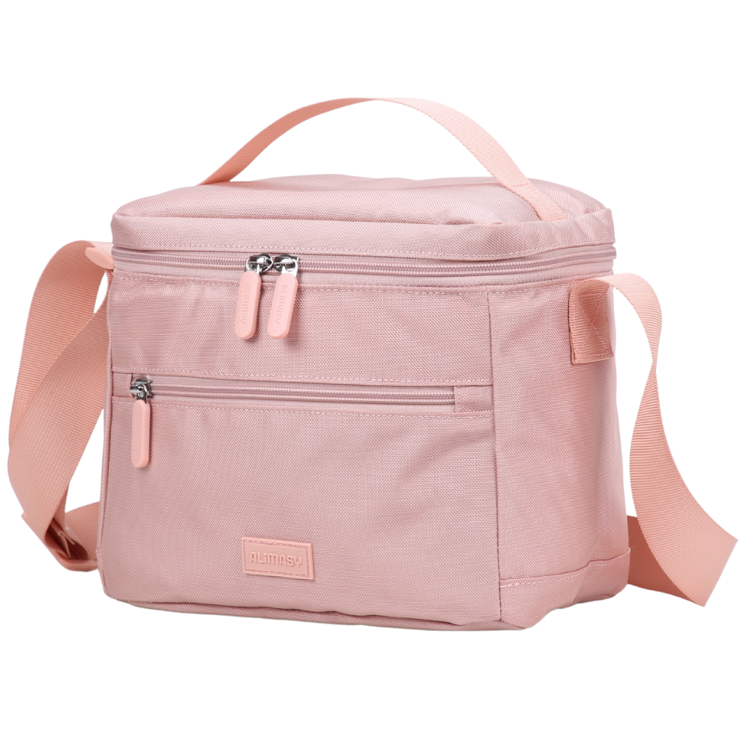 900D Tall Insulated Lunch Bag Blush Light Pink