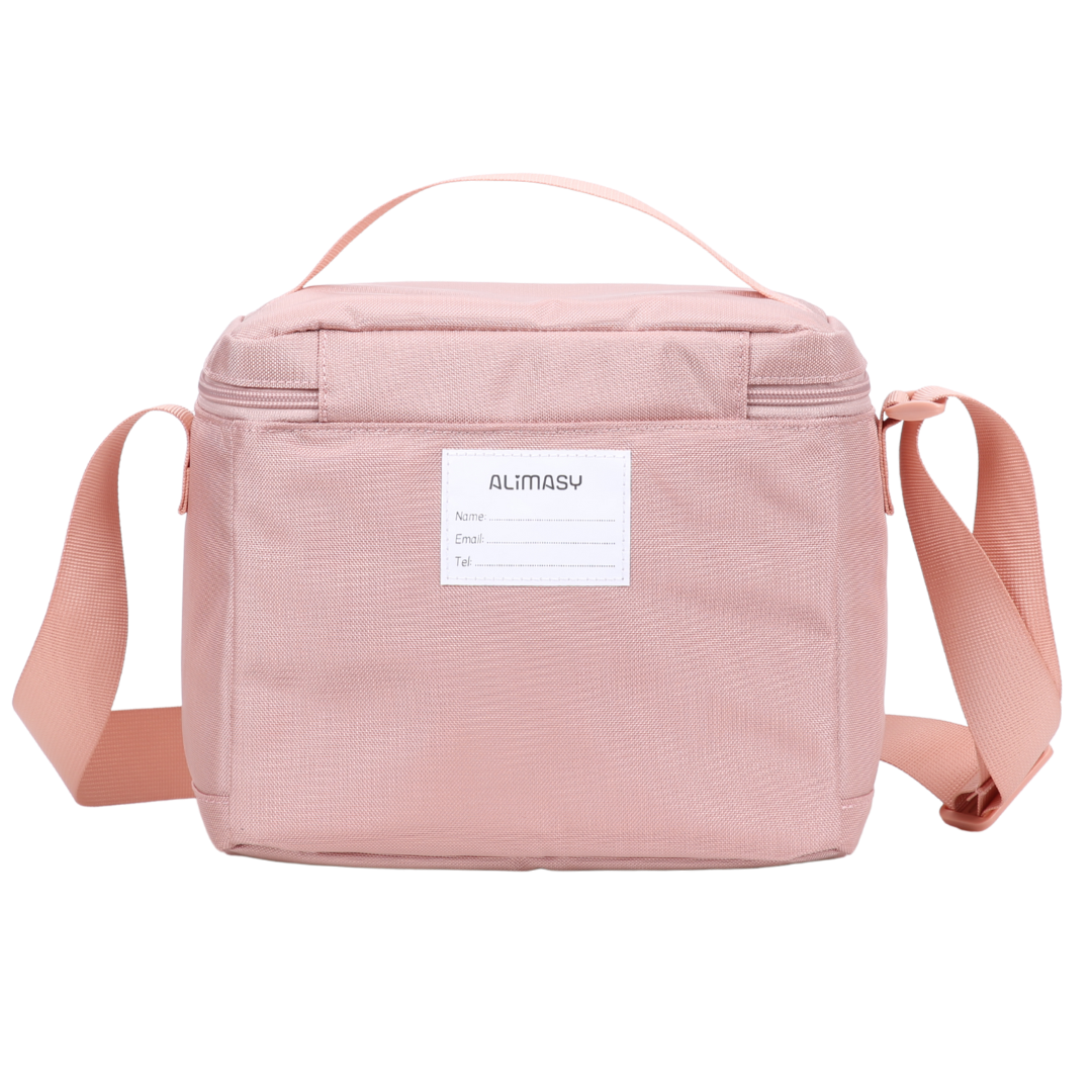 900D Tall Insulated Lunch Bag Blush Light Pink