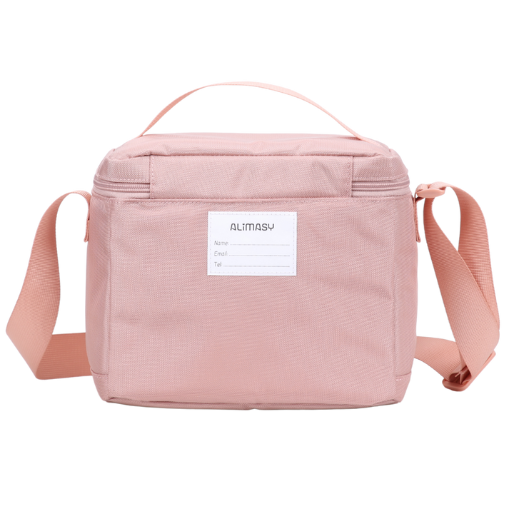 900D Tall Insulated Lunch Bag Blush Light Pink