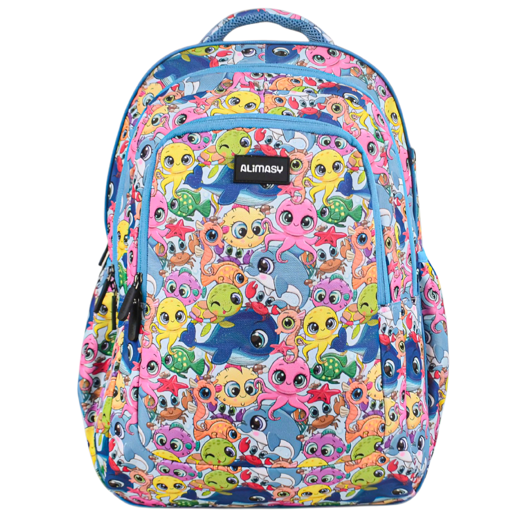 Grand sac à dos Fleurs tropicales et palmiers
