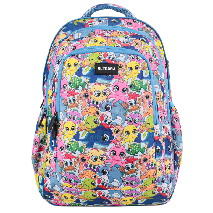 Grand sac à dos Fleurs tropicales et palmiers