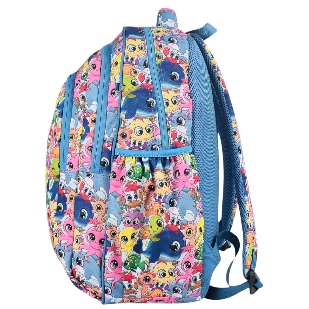 Grand sac à dos Fleurs tropicales et palmiers