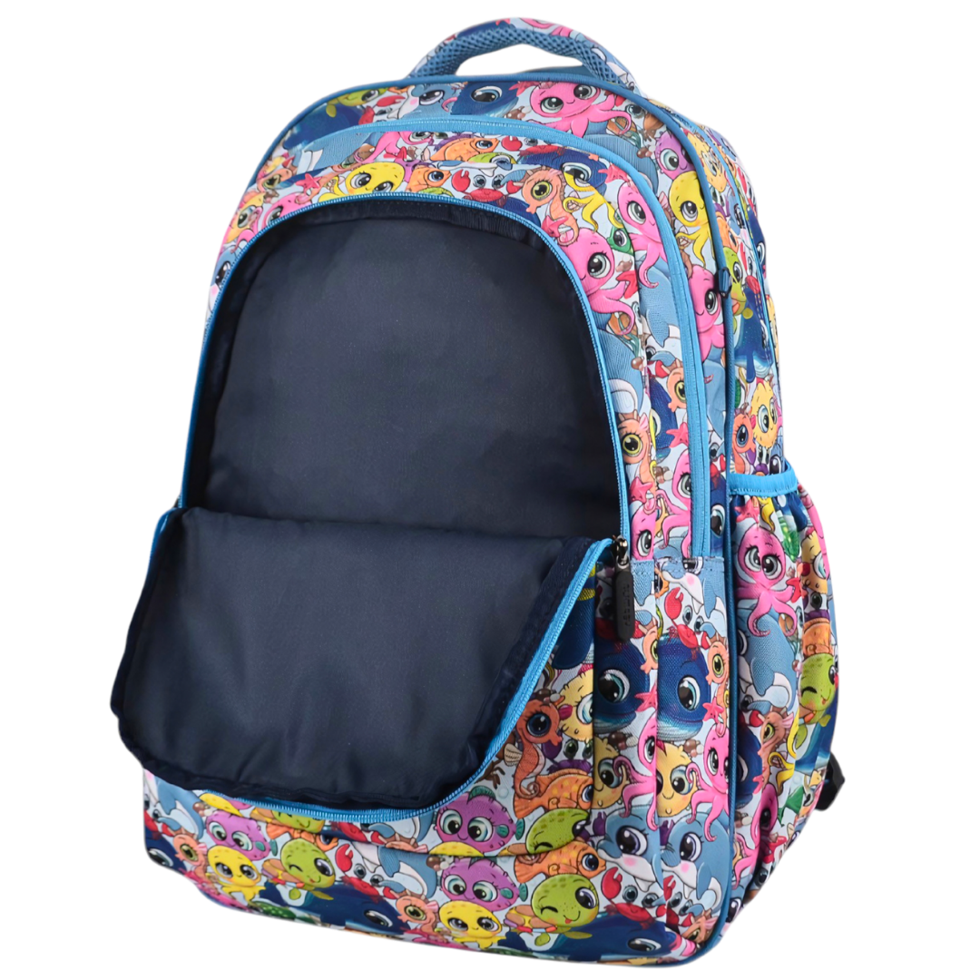 Grand sac à dos Fleurs tropicales et palmiers