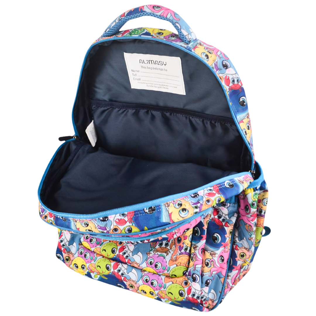 Grand sac à dos Fleurs tropicales et palmiers