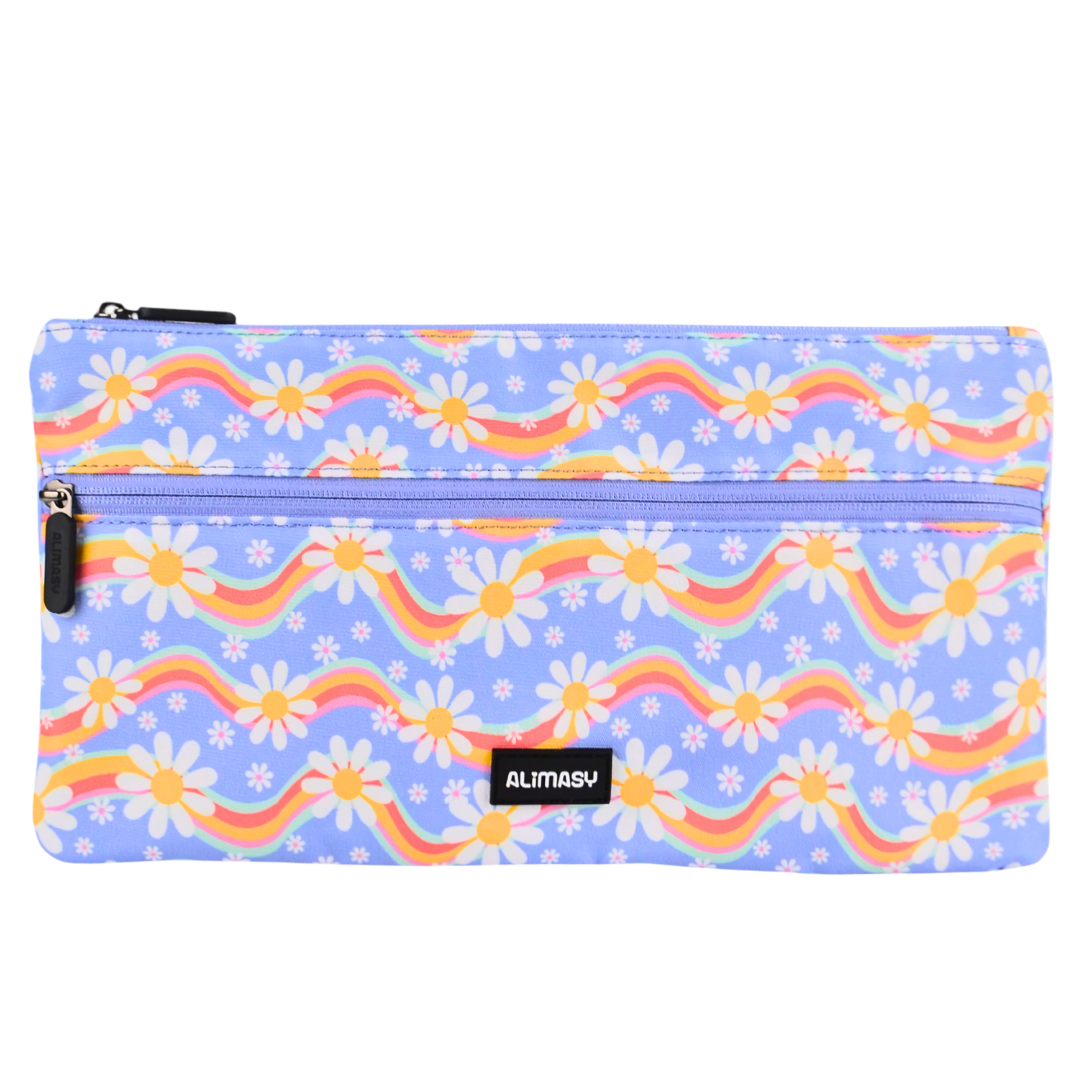 Large School Pencil Case Rainbow Daisy - PRE ORDER SHIPPING 9TH NOVEMBER 2026