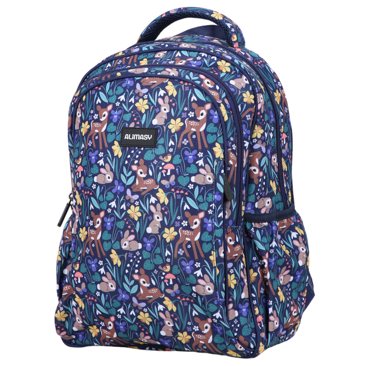 Spring Floral Midsize Kids Backpack front view lightweight waterproof kinder bag, preschool and primary school bag Australia NZ