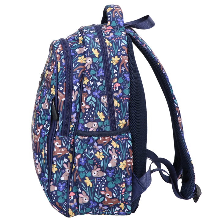 Spring Floral Midsize Kids Backpack side pocket elasticated for secure water bottle storage